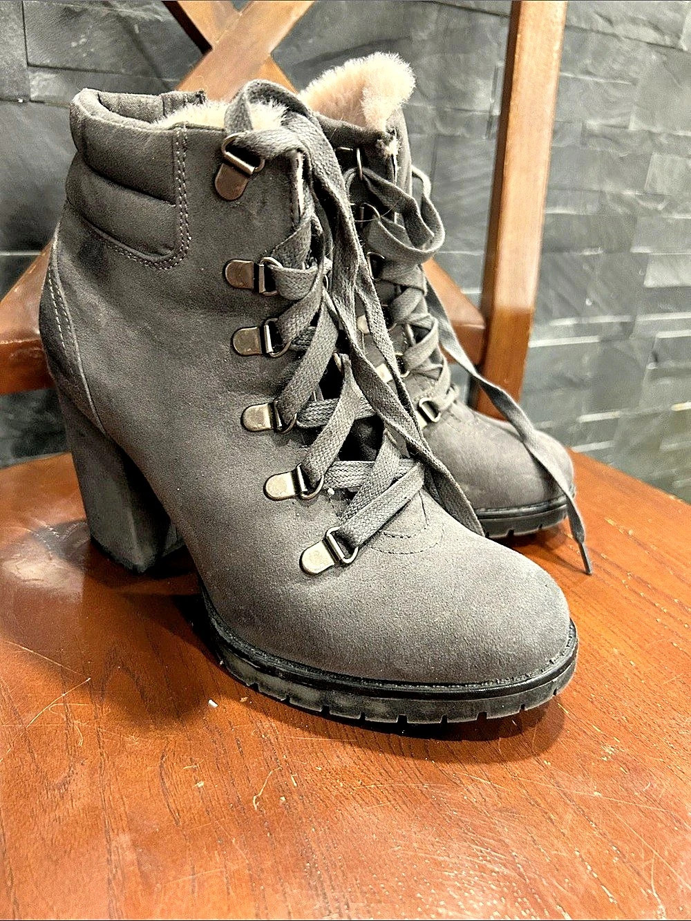 Chelsea Girl Montreal Gray Winter Ankle Boots